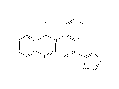 2-[2-(2-furyl)vinyl]-3-phenyl-4(3H)-quinazolinone structure