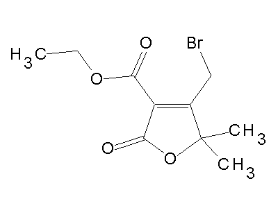 Ethyl 4-(bromomethyl)-5,5-dimethyl-2-oxo-2,5-dihydro-3-furancarboxylate structure