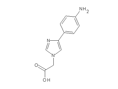 [4-(4-aminophenyl)-1H-imidazol-1-yl]acetic acid structure