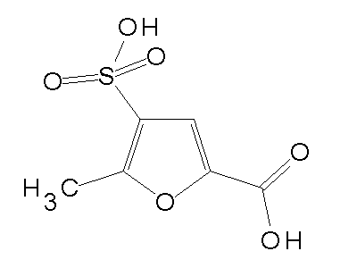 5-Methyl-4-sulfo-2-furoic acid structure