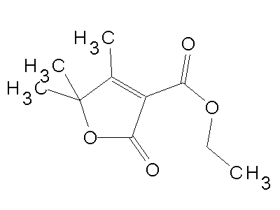 Ethyl 4,5,5-trimethyl-2-oxo-2,5-dihydro-3-furancarboxylate structure