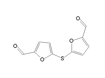 5,5'-thiodi(2-furaldehyde) structure