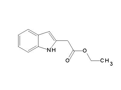 Ethyl 1H-indol-2-ylacetate structure