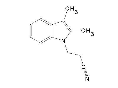 2,3-Dimethylindole-1-propanenitrile structure
