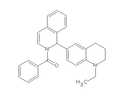 6-(2-Benzoyl-1,2-dihydro-1-isoquinolinyl)-1-ethyl-1,2,3,4-tetrahydroquinoline structure