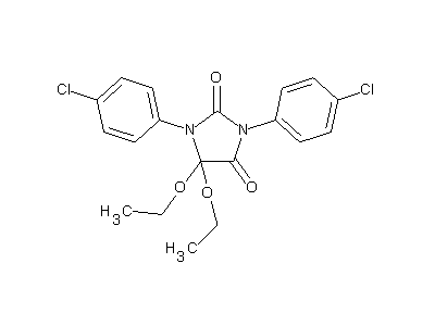 1,3-bis(4-Chlorophenyl)-5,5-diethoxy-2,4-imidazolidinedione structure
