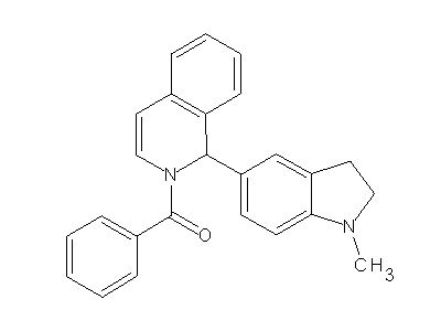 2-Benzoyl-1-(1-methyl-2,3-dihydro-1H-indol-5-yl)-1,2-dihydroisoquinoline structure