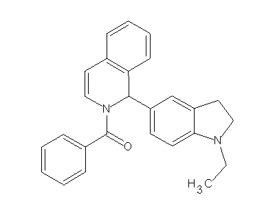 2-Benzoyl-1-(1-ethyl-2,3-dihydro-1H-indol-5-yl)-1,2-dihydroisoquinoline structure