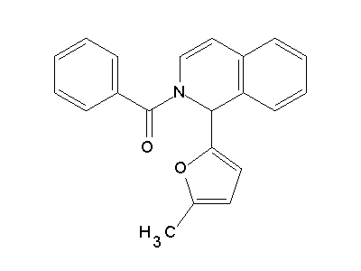 2-Benzoyl-1-(5-methyl-2-furyl)-1,2-dihydroisoquinoline structure