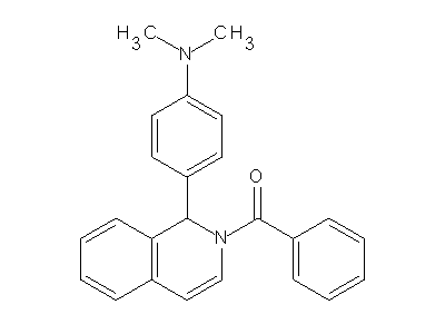 4-(2-benzoyl-1,2-dihydro-1-isoquinolinyl)-N,N-dimethylaniline structure