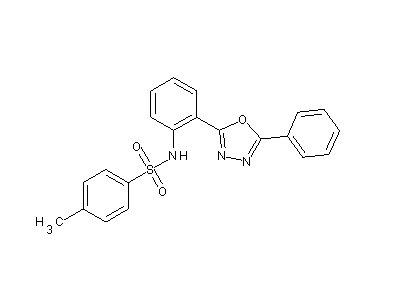 4-methyl-N-[2-(5-phenyl-1,3,4-oxadiazol-2-yl)phenyl]benzenesulfonamide structure