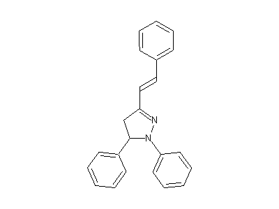 1,5-Diphenyl-3-(2-phenylvinyl)-4,5-dihydro-1H-pyrazole structure
