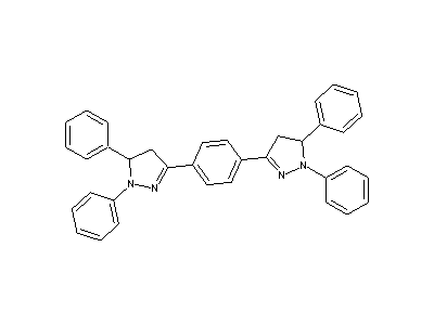 3,3'-(1,4-phenylene)bis(1,5-diphenyl-4,5-dihydro-1H-pyrazole) structure