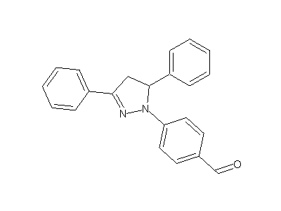 1-(4-Formylphenyl)-3,5-diphenyl-2-pyrazoline structure