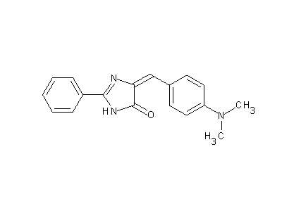 5-[4-(dimethylamino)benzylidene]-2-phenyl-3,5-dihydro-4H-imidazol-4-one structure