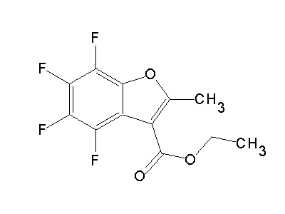 Ethyl 4,5,6,7-tetrafluoro-2-methyl-1-benzofuran-3-carboxylate structure