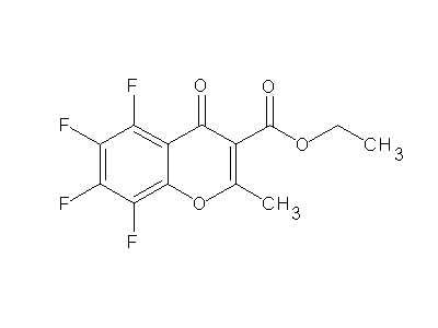 Ethyl 5,6,7,8-tetrafluoro-2-methyl-4-oxo-4H-chromene-3-carboxylate structure