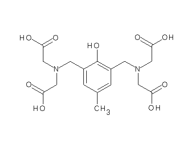 2-Hydroxy-5-methyl-m-phenylenedimethylenedinitrilotetraacetic acid structure