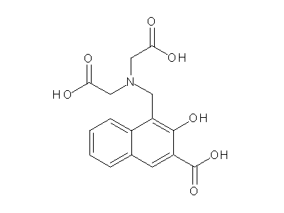 (3-Carboxy-2-hydroxynaphtyl)-methylene iminodiacetic acid structure