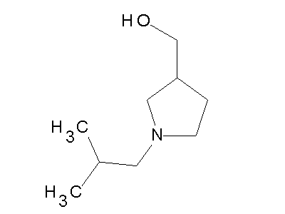 (1-Isobutyl-3-pyrrolidinyl)methanol structure