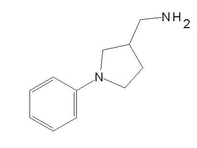 (1-Phenyl-3-pyrrolidinyl)methanamine structure