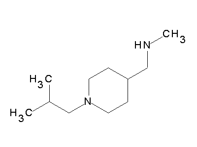 (1-Isobutyl-4-piperidinyl)-N-methylmethanamine structure