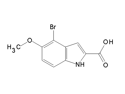 4-Bromo-5-methoxy-1H-indole-2-carboxylic acid structure