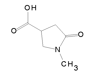 1-Methyl-5-oxo-3-pyrrolidinecarboxylic acid structure