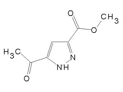 methyl 5-acetyl-1H-pyrazole-3-carboxylate structure