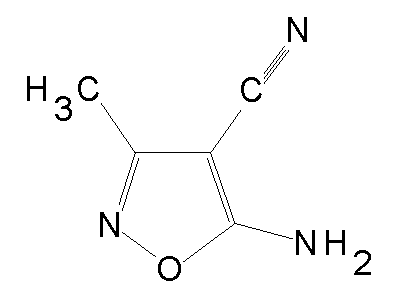 5-Amino-3-methyl-4-isoxazolecarbonitrile structure