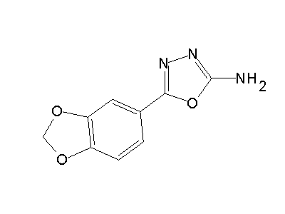 5-(1,3-Benzodioxol-5-yl)-1,3,4-oxadiazol-2-ylamine structure