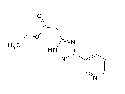 Ethyl [3-(3-pyridinyl)-1H-1,2,4-triazol-5-yl]acetate structure