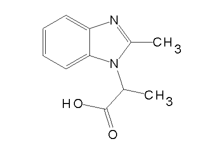 2-(2-Methyl-1H-benzimidazol-1-yl)propanoic acid structure