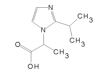 2-(2-Isopropyl-1H-imidazol-1-yl)propanoic acid structure