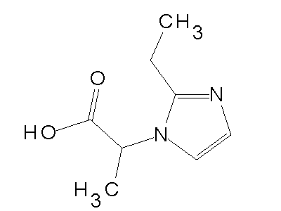 2-(2-Ethyl-1H-imidazol-1-yl)propanoic acid structure