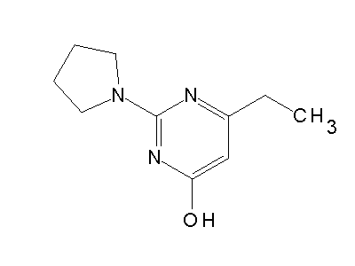 6-Ethyl-2-pyrrolidin-1-yl-pyrimidin-4-ol structure