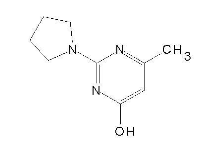 6-Methyl-2-(1-pyrrolidinyl)-4-pyrimidinol structure