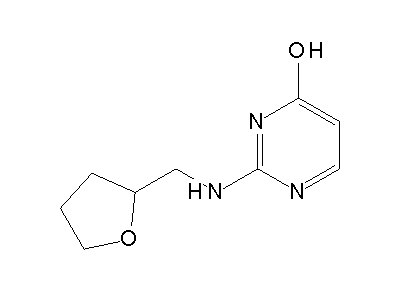 2-[(Tetrahydro-2-furanylmethyl)amino]-4-pyrimidinol structure