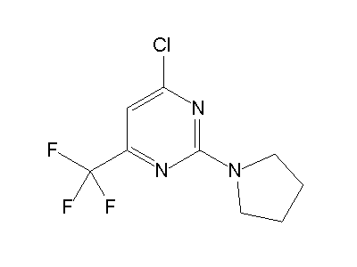 4-Chloro-2-(1-pyrrolidinyl)-6-(trifluoromethyl)pyrimidine structure