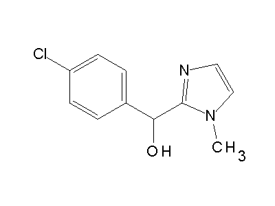 (4-Chlorophenyl)(1-methyl-1H-imidazol-2-yl)methanol structure