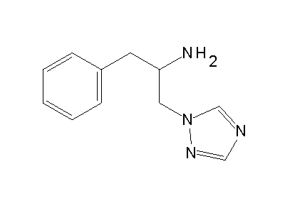 1-Phenyl-3-(1H-1,2,4-triazol-1-yl)-2-propanamine structure