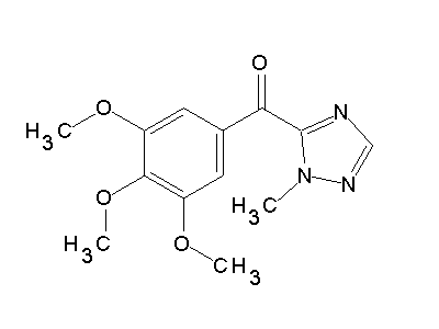 (1-methyl-1H-1,2,4-triazol-5-yl)(3,4,5-trimethoxyphenyl)methanone structure