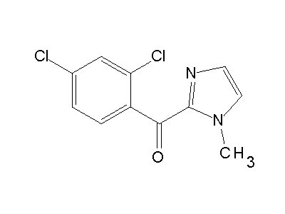 (2,4-Dichlorophenyl)(1-methyl-1H-imidazol-2-yl)methanone structure