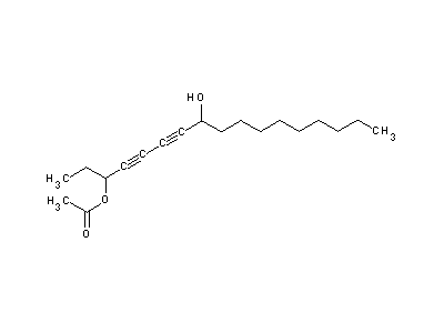 8-Hydroxyheptadec-4,6-diyn-3-yl acetate structure