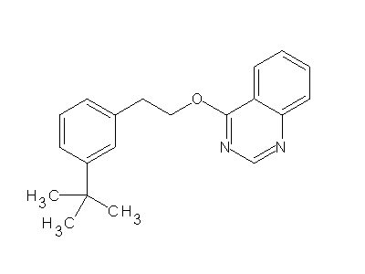 3-tert-Butylphenethyl quinazolin-4-yl ether structure