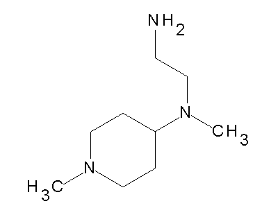 N-methyl-N-(1-methylpiperidin-4-yl)ethane-1,2-diamine structure