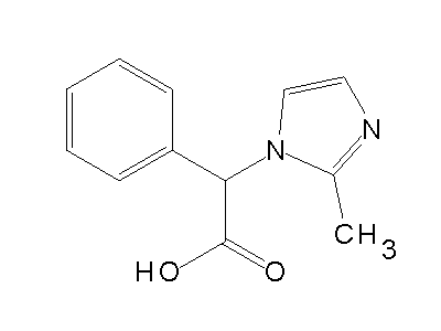 2-(2-methyl-1-imidazolyl)-2-phenylacetic acid structure