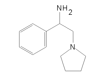 1-Phenyl-2-1-pyrrolidinylethanamine structure
