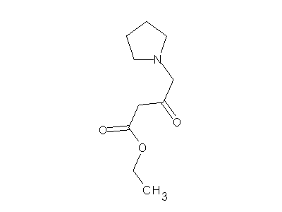 Ethyl 3-oxo-4-(1-pyrrolidinyl)butanoate structure