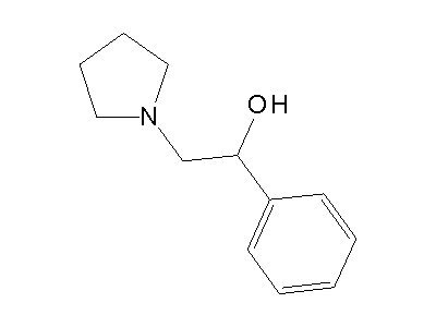 1-Phenyl-2-(1-pyrrolidinyl)ethanol structure
